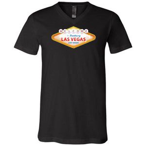 Fantasy Las Vegas Sign Unisex Premium V-Neck Tee - Black / S