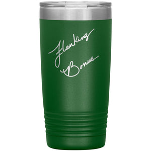 Flanking Bonus Logo 20oz Vacuum Tumbler - Green - Tumblers