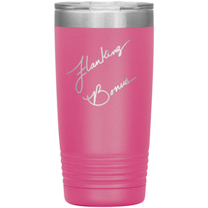Flanking Bonus Logo 20oz Vacuum Tumbler - Pink - Tumblers