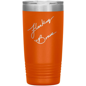Flanking Bonus Logo 20oz Vacuum Tumbler - Orange - Tumblers