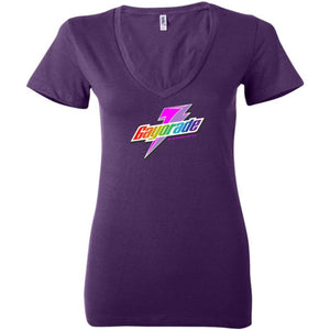 Gayorade Womens Premium Deep V-Neck Tee - Team Purple / S