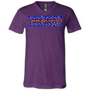 Geeksplosion Unisex Premium V-Neck Tee - Team Purple / S