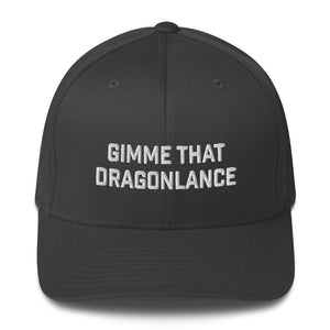 Gimme That Dragonlance Flexfit Structured Twill Cap - Dark Grey / S/M