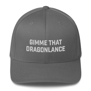 Gimme That Dragonlance Flexfit Structured Twill Cap - Grey / S/M