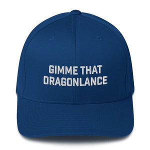 Gimme That Dragonlance Flexfit Structured Twill Cap - Royal Blue / S/M