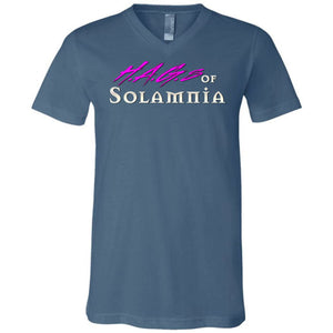 HAGs of Solamnia Unisex Premium V-Neck Tee - Steel Blue / S