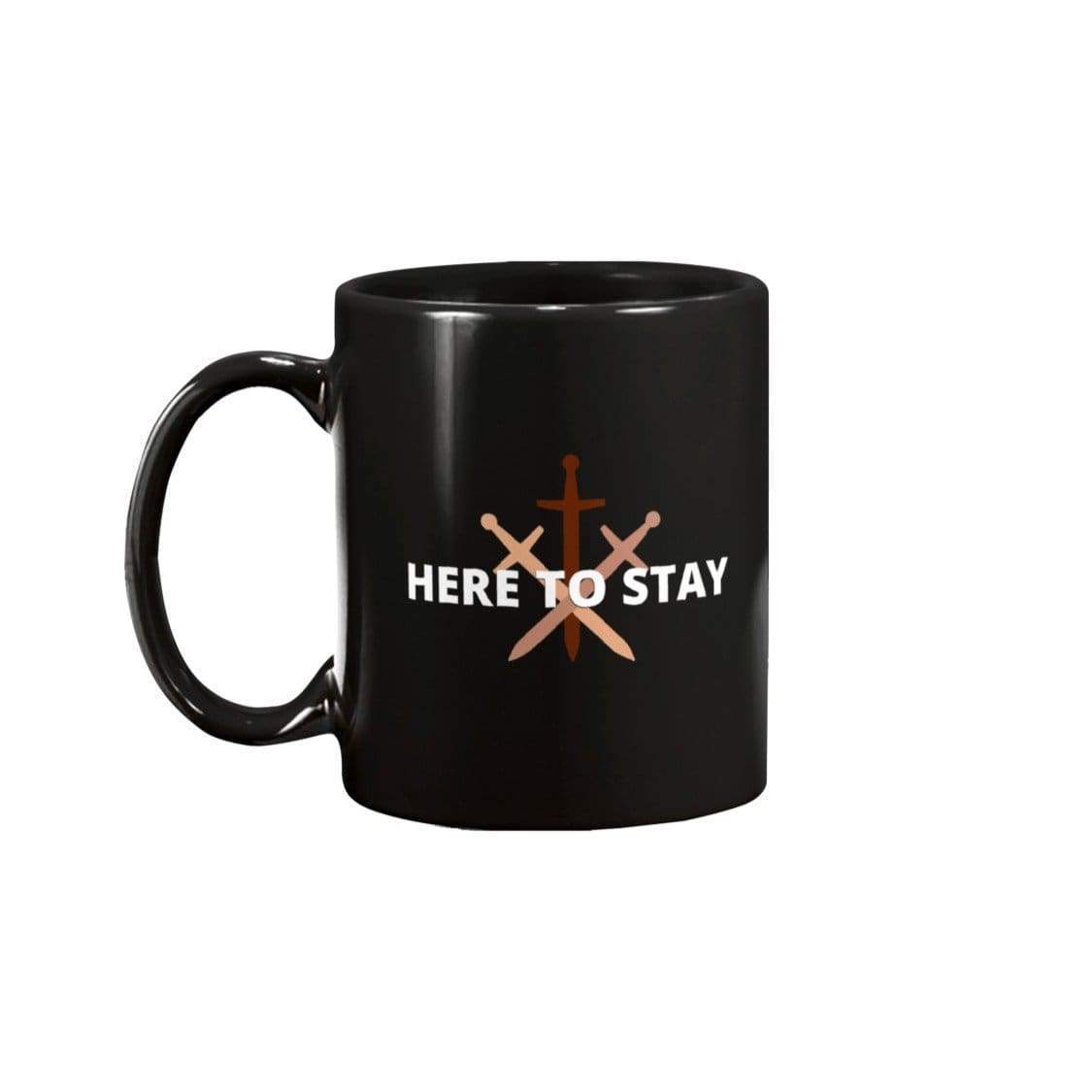 HTS Here To Stay Centered Dark 15oz Coffee Mug - Black / 15OZ - Mugs