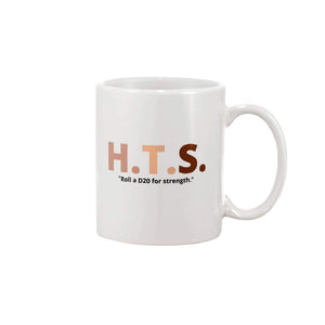 HTS Here To Stay Text Roll Light 11oz Coffee Mug - White / 11OZ - Mugs