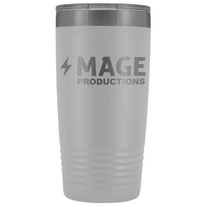 Mage Productions Classic Logo 20 Ounce Vacuum Tumbler - White - Tumblers