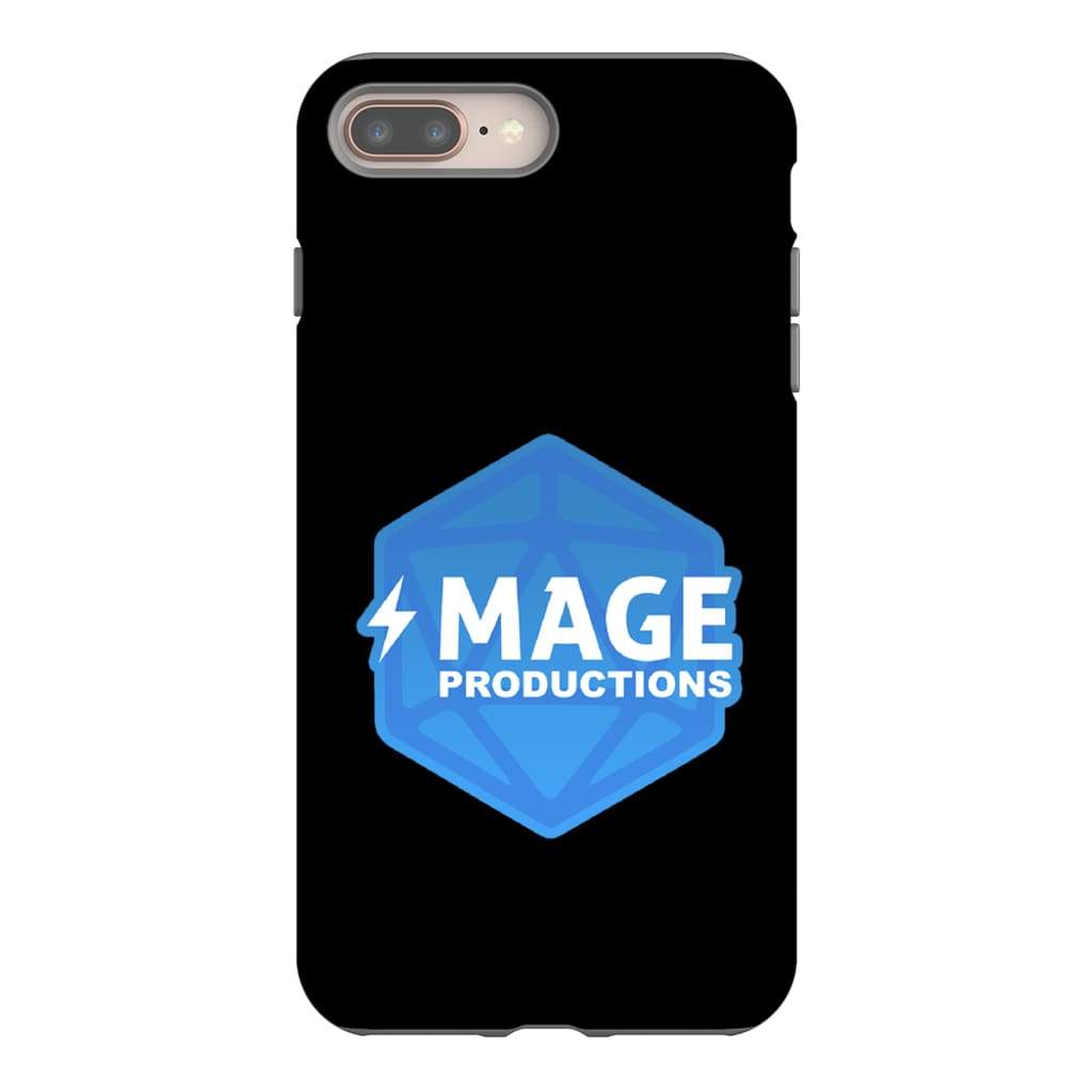 Mage Productions D20 Dice Logo Glossy Black Tough Phone Case - Iphone 8 Plus