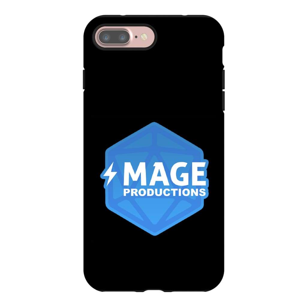 Mage Productions D20 Dice Logo Glossy Black Tough Phone Case - Iphone 7 Plus