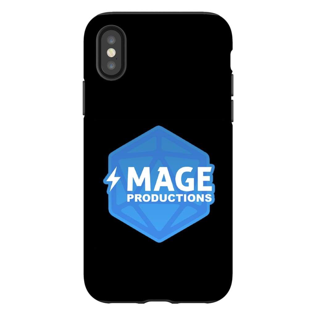 Mage Productions D20 Dice Logo Glossy Black Tough Phone Case - Iphone Xs