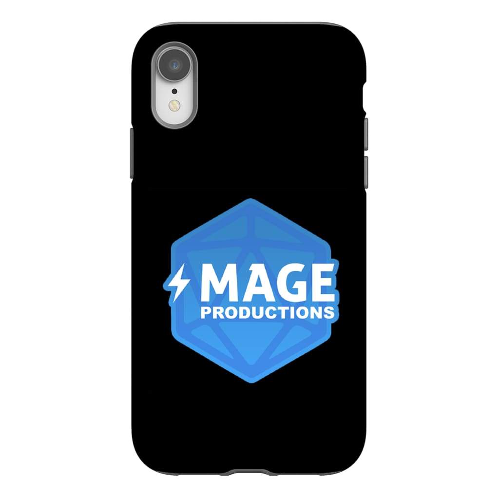 Mage Productions D20 Dice Logo Glossy Black Tough Phone Case - Iphone Xr