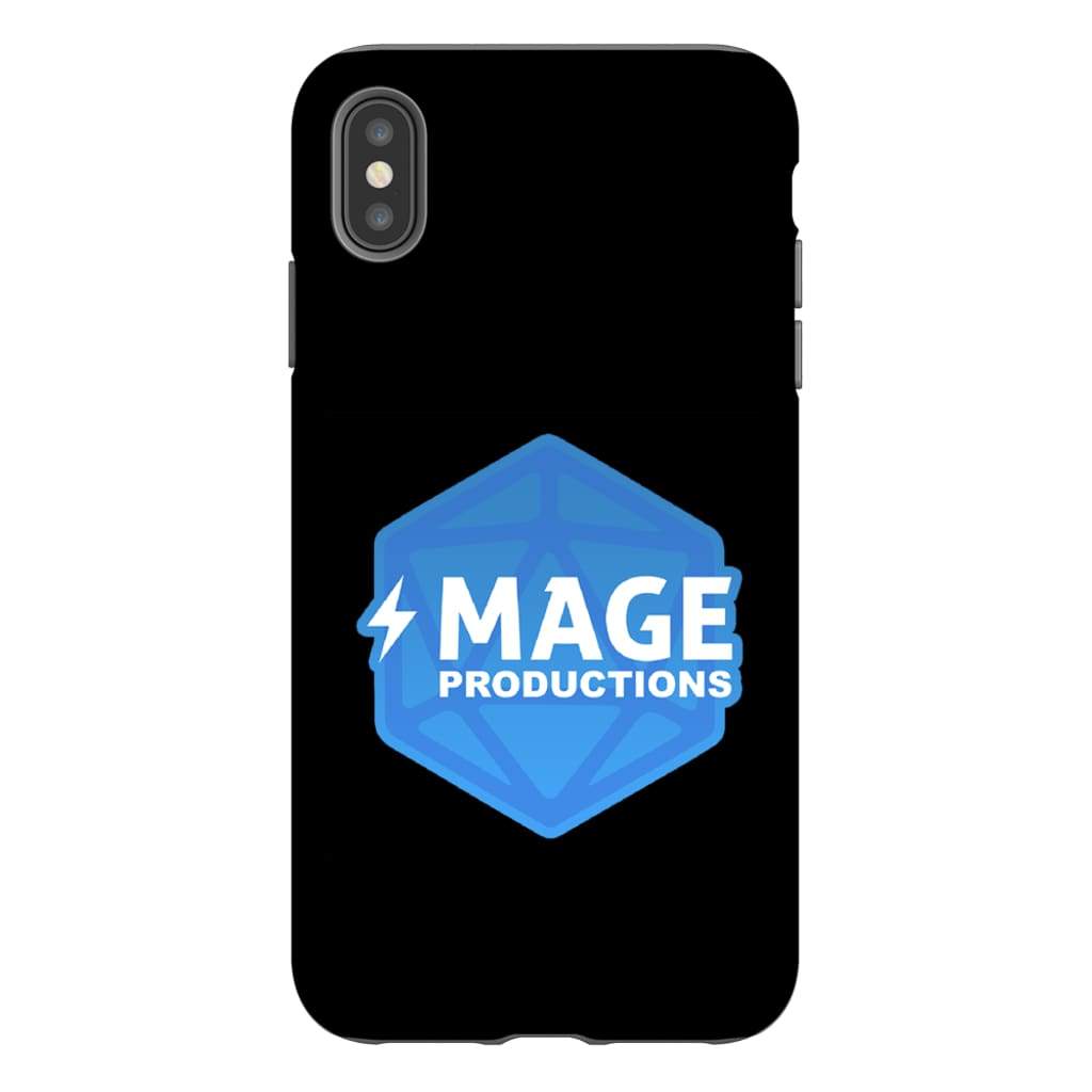 Mage Productions D20 Dice Logo Glossy Black Tough Phone Case - Iphone Xs Max