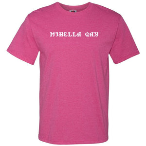 Mihella Gay Unisex Cotton Tee - Retro Heather Pink / S