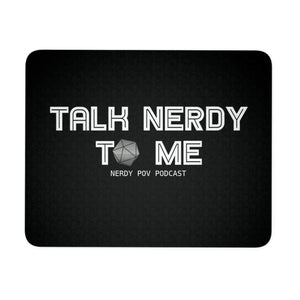 NerdyPOV Mousepads - Talk Nerdy D20 : Black - Mousepads