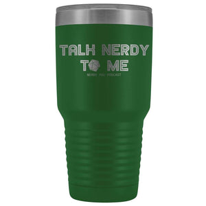 NerdyPOV Talk Nerdy D20 30oz Vacuum Tumbler - Green - Tumblers