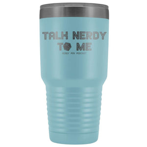 NerdyPOV Talk Nerdy D20 30oz Vacuum Tumbler - Light Blue - Tumblers