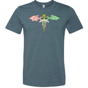 Play Cancer Away Unisex Premium Tee - Heather Slate / XS