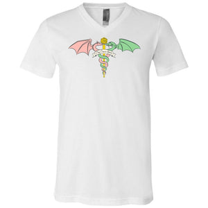 Play Cancer Away Unisex Premium V-Neck Tee - White / S