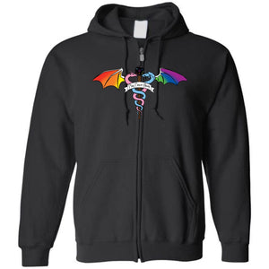 Play Cancer Away with Pride Unisex Zip Hoodie - Black / S