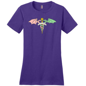 Play Cancer Away Womens Premium Tee - Purple / XS