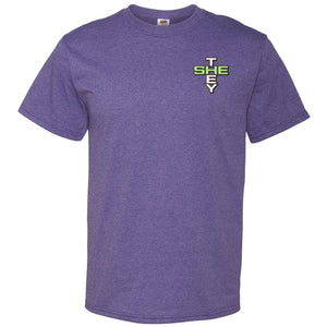 Pronoun Crossword She They Unisex Classic Tee - Retro Heather Purple / S