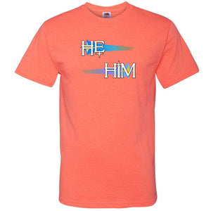 Pronoun Wishing Star He Him Unisex Classic Tee - Retro Heather Coral / S - SoMattyGameZ