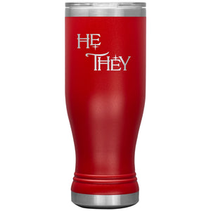 Pronoun Wishing Star He They 20oz BOHO Vacuum Tumbler - Red - Tumblers