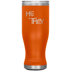 Pronoun Wishing Star He They 20oz BOHO Vacuum Tumbler - Orange - Tumblers