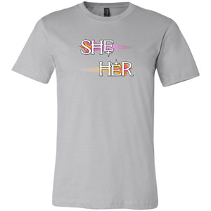 Pronoun Wishing Star She Her Unisex Premium Tee - Silver / XS - SoMattyGameZ