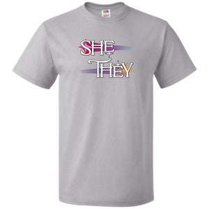 Pronoun Wishing Star She They Unisex Classic Tee - Silver / S - SoMattyGameZ