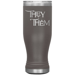 Pronoun Wishing Star They Them 20oz BOHO Vacuum Tumbler - Pewter - Tumblers