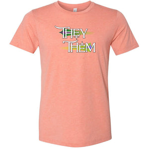 Pronoun Wishing Star They Them Unisex Premium Tee - Heather Prism Sunset / XS - SoMattyGameZ
