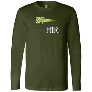 Pronoun Wishing Star Ze Hir Unisex Premium Long Sleeve Tee - Olive / S - SoMattyGameZ