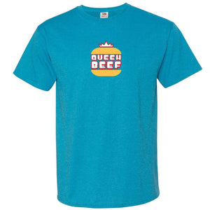 Queen Beef Retroverse Logo Unisex Classic Tee - Turquoise Heather / S