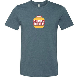 Queen Beef Retroverse Logo Unisex Premium Tee - Heather Slate / XS
