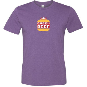 Queen Beef Retroverse Logo Unisex Premium Tee - Heather Team Purple / XS