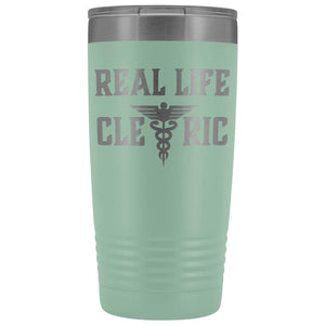 Real Life Cleric 20oz Vacuum Tumbler - Teal - Tumblers