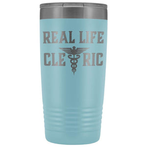 Real Life Cleric 20oz Vacuum Tumbler - Light Blue - Tumblers