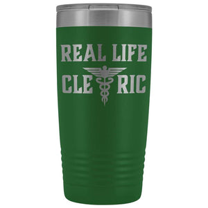 Real Life Cleric 20oz Vacuum Tumbler - Green - Tumblers