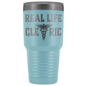 Real Life Cleric 30oz Vacuum Tumbler - Light Blue - Tumblers