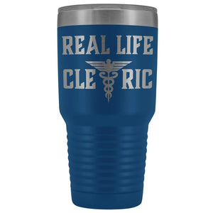 Real Life Cleric 30oz Vacuum Tumbler - Blue - Tumblers