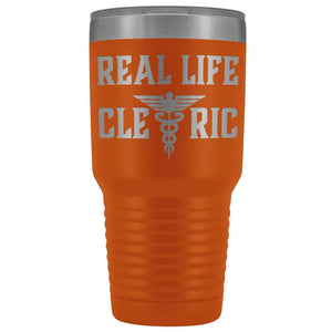 Real Life Cleric 30oz Vacuum Tumbler - Orange - Tumblers
