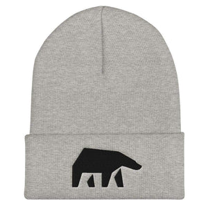 SoulBearRPG Black Bear Logo Cuffed Beanie / Tuque - Heather Grey