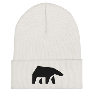 SoulBearRPG Black Bear Logo Cuffed Beanie / Tuque - White