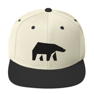 SoulBearRPG Black Bear Logo Snapback Cap - Natural/ Black