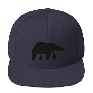 SoulBearRPG Black Bear Logo Snapback Cap - Navy