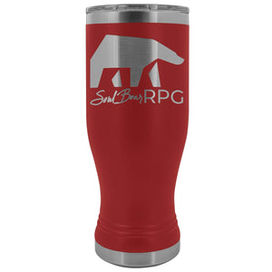 SoulBearRPG Signature Bear Logo 20oz Boho Vacuum Tumbler - Red - Tumblers