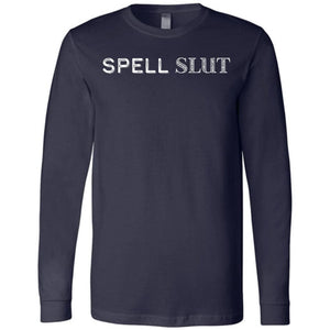 Spell Slut Unisex Premium Long Sleeve Tee - Navy / S
